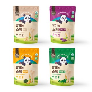 지구로운 유기농아기과자 스틱 4종세트, 지구로운 유기농 스틱 4종 세트, 120g, 1세트