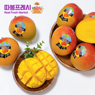 따봉프레시 프리미엄 항공직송 당도선별 황제 애플망고, 1세트, 2kg