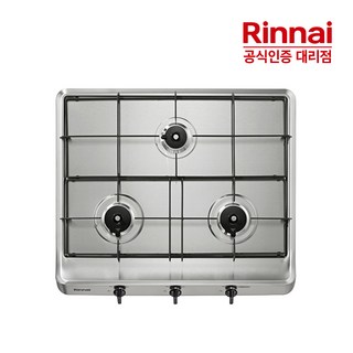 린나이 가스쿡탑 빌트인 3구 가스레인지 RBR-S3000, LPG