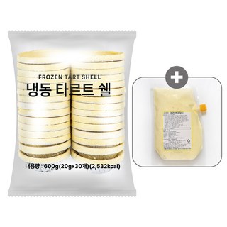 (아이스박스 무료) 냉동생지 타르트쉘 1봉(30개입) + 크림치즈에그필링소스 1kg 세트, 1세트
