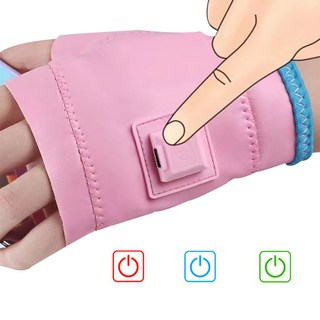 Smabat 충전식 무선 발열 장갑 반장갑 USB 겨울온열장갑 보온 사무실 블랙 핑크