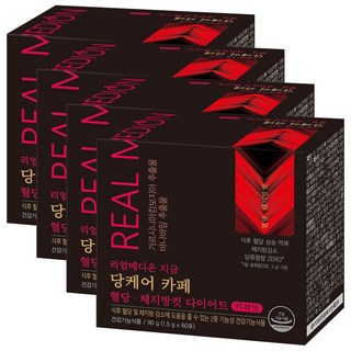 리얼메디온 지금 당케어 카페 혈당 체지방컷 다이어트 커피맛 혈당케어 가르시니아 바나바, 4박스, 60회분