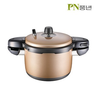 PN NEW풍년압력솥 블랙펄-컬러 압력밥솥 6인용(샴페인골드) 가정용밥솥 5단계안전장치, 옵션선택, 블랙펄 컬러 6인용(샴페인골드), 20cm