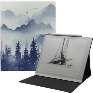 UMUBUHOMS Onyx Boox Tablet Go 10.3 ePaper E 잉크용 마그네틱 케이스 - 초박형 경량 PU 가죽 스마트 접이식 스탠드 커버 자동 슬립/웨이크 기능