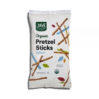 365 by Whole Foods Market 과자 칩 바이 홀 푸드 마켓 미니 프레첼 스틱 8온스 1팩, 8온스(1팩), 소금, 1개