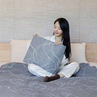 한일 전자파없는 전기요 워셔블 EMF 웨이브, 그레이_싱글, 그레이_싱글