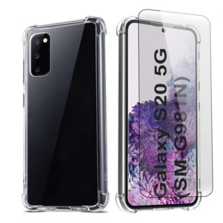 아칸크 갤럭시 S20(SM-G981) 젤리 투명 휴대폰 케이스+보호필름 증정