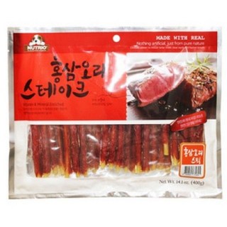 강아지용 홍삼향 오리스틱 사사미 400g 3개