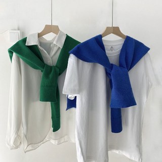 무지 니트 데일리 가디건 어깨숄 클래식 10color_OC