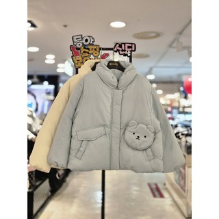 신디키즈 동아쇼핑점 여아"꾸안꾸@@2024년~~겨울신상@@데일리룩 캐주얼룩 겨울점퍼 컬러가 이쁜 시그니처 크롭 말랑 웰론 푸퍼 점퍼**초등 여아 아동 겨울 패딩 점퍼 아우터**