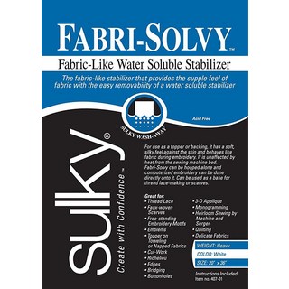 Sulky Fabri-Solvy 용해성 스태빌라이저 50.8cm(20인치) x 91.4cm(36인치) 182647, Sulky, Fabri-Solvy 용해성 스태빌라이저,