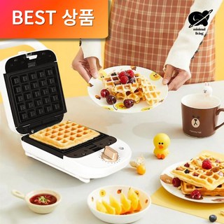 미니멀리빙 전기 샌드위치 와플 메이커 크로플기계 타이머