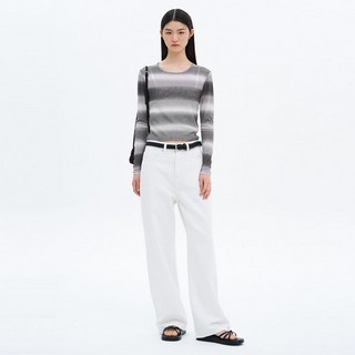 에잇세컨즈 여성 세미와이드 리넨팬츠 아이보리 (355421LP60) 183420