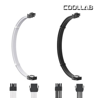 쿨랩 슬리빙케이블 8핀 그래픽카드 연장케이블 CPU VGA GPU, 그래픽카드6+2블랙, 30cm, 1개
