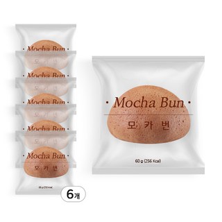 최고의 간식 커피번 은은한 커피 풍미 모카번 6개입(60g*6ea), 6개, 60g