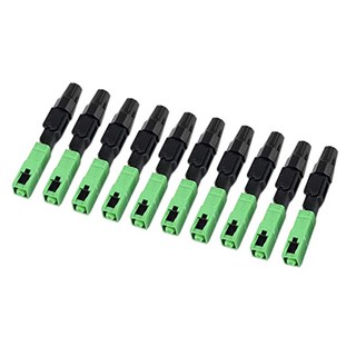 10PCS SC / APC 광섬유 커넥터 내장형 단일 모드 구성 요소 광섬유 빠른 커넥터 - 블랙 + 그린, 하나, 블랙 & 그린, 20개
