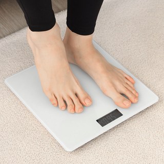비스토어 스마트 디지털 체중계 미니 몸무게 전자 저울, 화이트, 1개