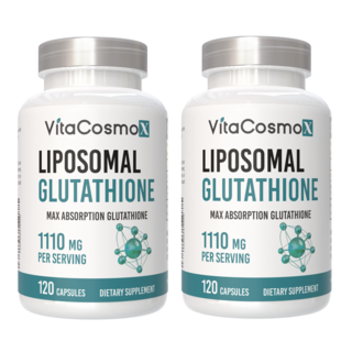 [미국제조사 직배송] VitaCosmoX 비타코스모엑스 리포조말 글루타치온 1100mg 120 야채캡슐, 2개, 120정