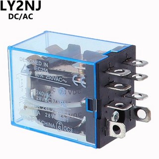 전자 마이크로 릴레이 LED 램프 LY2NJ HH62P 10A 8 핀 코일 DPDT DC12V 24V AC110V 220V 1 개, 05 24V, 02 현재 범위 1, 1개