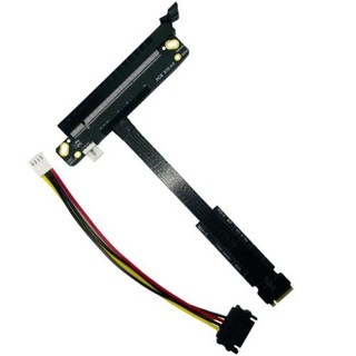 고속 PCIe 4.0 X4 CPU 메인 보드 익스텐더 90 각 PCI-E 16X M2 M.2 M 키 SSD 라이저 케이블 Gen4/3 64Gbps, 01 180 Degree_07 0.5m, 1개