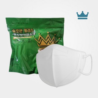 솔로몬 플러스 KF94 새부리형 마스크 대형 귀안아픈, 4개, 화이트, 25매입