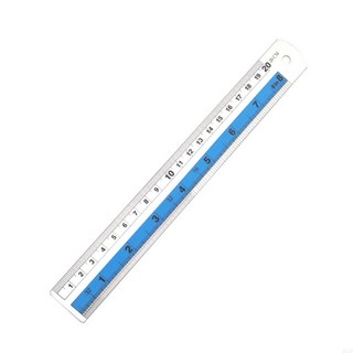 스트레이트 엣지MXLB Metal Straight Edges 통치자 DIY 제작 절단을위한 정확한 측정 도구 더블 사이드 및, 01 Blue 20cm, 1개