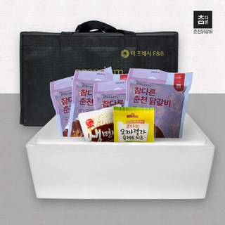 [춘천직송]참다른 순살 춘천닭갈비 선물세트(닭갈비 500g x 4팩+우동+치즈), 1개