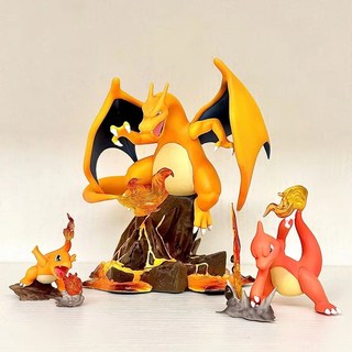 포켓몬스터 파이리 리자드 리자몽 3종 피규어 진화세트 최대15CM, 1개