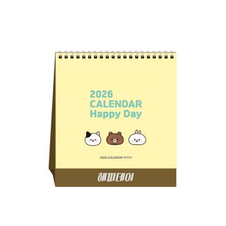 [탁상달력] 2026년 달력 해피데이 캘린더 데스크 카렌다, 단품, 단품