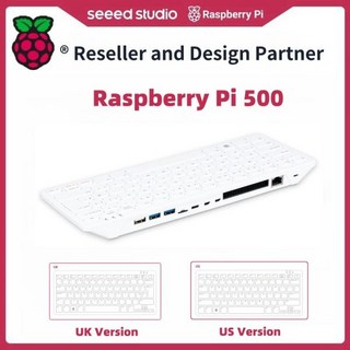 Raspberry Pi 500 컴퓨터 키보드 키트 - 미국 및 영국 버전 모니터 데스크탑 키트 쿼드 코어 프로세서 8GB RAM 4K 듀얼 디스플레이, 04 Pi 500 - US