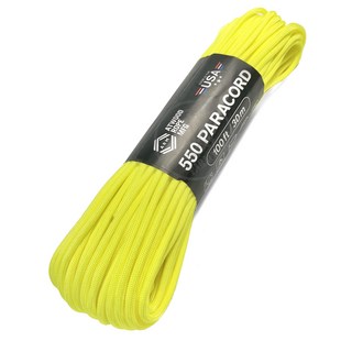 ATWOOD ROPE MFG 550 Pararcord 傘繩 4mm 30公尺, Neo yellow螢光黃, 1個