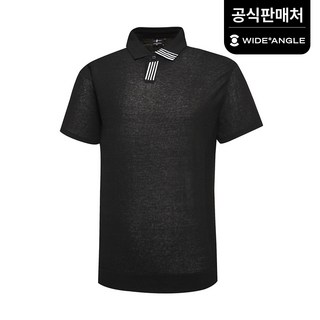 와이드앵글 남성 CF 카라 포인트 반팔 스웨터
