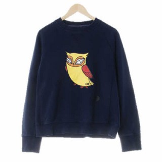 4917 럭키슈에뜨 네이비 프린팅 면 부엉이나그랑맨투맨 [M]