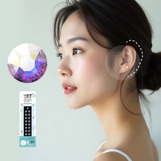 니들캣 엣지 쥬얼리 귀지압패치 귀 혈자리 이혈 기석 지압 스티커, 오로라_M(3.0mm), 1세트