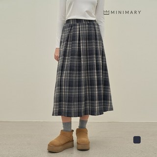 [미니마리] 플리츠체크롱스커트 (MM44SK05)