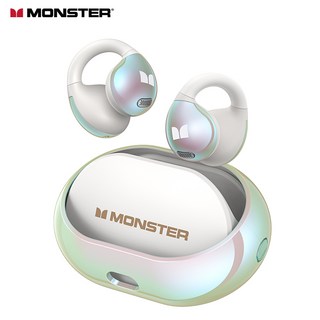 MONSTER 이어폰 블루투스 귀찌형 스포츠, 화이트, OPEN EAR AC600