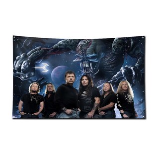 문짝 폴리에스터 밴드 그로밋 아이언 장식 디지털 Maidens M 벽 메탈 포함 플래그 헤비 차고 I 피트 3x5, QZ150x240cm 60x96in, 151QZHJJ107A10, 1개