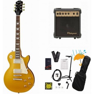 Ep Gibson Les Paul Standard 50s Metallic Gold 전기 기타 PG 10 앰프 포함 초보자 세트 R에서 영감을 받음 1496738, 1개