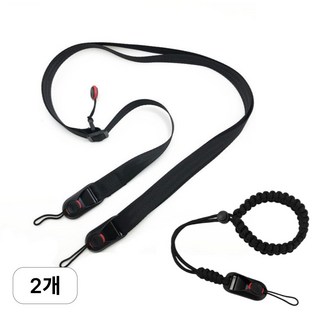 [7중고강도로프] 볼라비 카메라 스트랩 손목 목걸이 넥스트랩 dslr 미러리스 소니 캐논 퀵 카메라끈, 2개, JHS01(블랙)