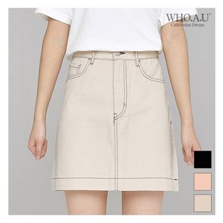 [핑크 70 한정] 베이직 3부 스커트 WHWHA2319F-T 250162