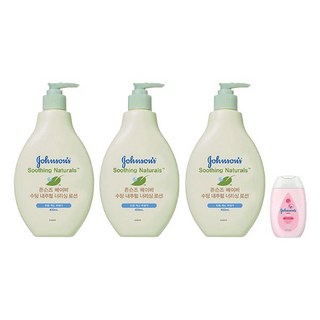 존슨즈 수딩내추럴 로션 400ml 3개 + 증정(핑크로션 100ml 1개) 1288935