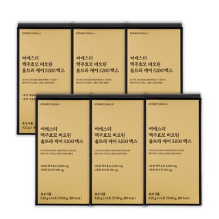 [에스더포뮬러] T[6박스]여에스더 맥주효모 비오틴 울트라케어 5200 맥스 12주분, 6개, 14회분