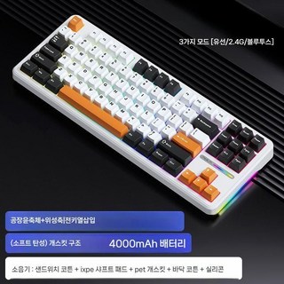 레이니키보드 게이밍용품 PC 배열 축 기계식, 1. F87카라노타치바나라이트-스페이스골드축