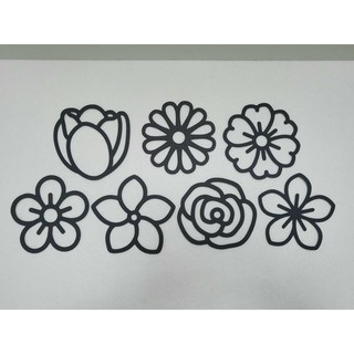 꽃 썬캐쳐 만들기/ 봄 미술놀이 키트/ 어린이집 유치원 미술재료, 검정, 소, 1개