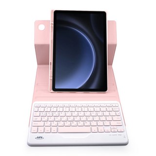 갤럭시탭A9 A9 플러스 11 호환 콤비회전 블루투스 키보드 케이스, 핑크, 1개