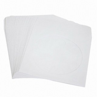 멜로디 CD/DVD용 흰색 종이케이스 (100장) 공디스크, 선택없음