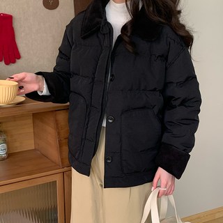 여성 캐주얼 경량패딩 아우터 크롭패딩 자켓 베이직 도툼한 숏패딩 웰론 패딩 겨울 방한자켓 패션코트