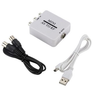 RCA/컴포지트 A/V to RF/동축 컨버터 RF 모듈레이터 AV 2 동축 어댑터