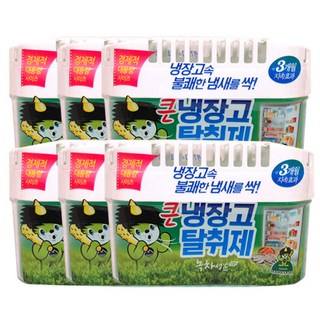 산도깨비 큰 냉장고 탈취제 본품 녹차, 420g, 6개