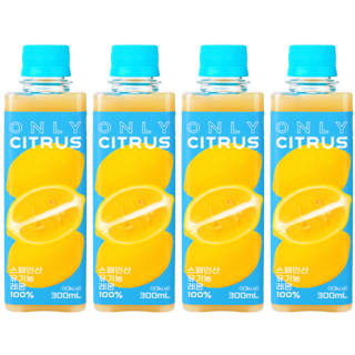 귤메달 유기농 레몬즙, 300mL x 4개, 4개, 300ml